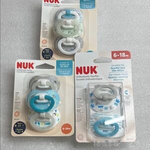 NUK Orthodontic Silicone Pacifiers Lot